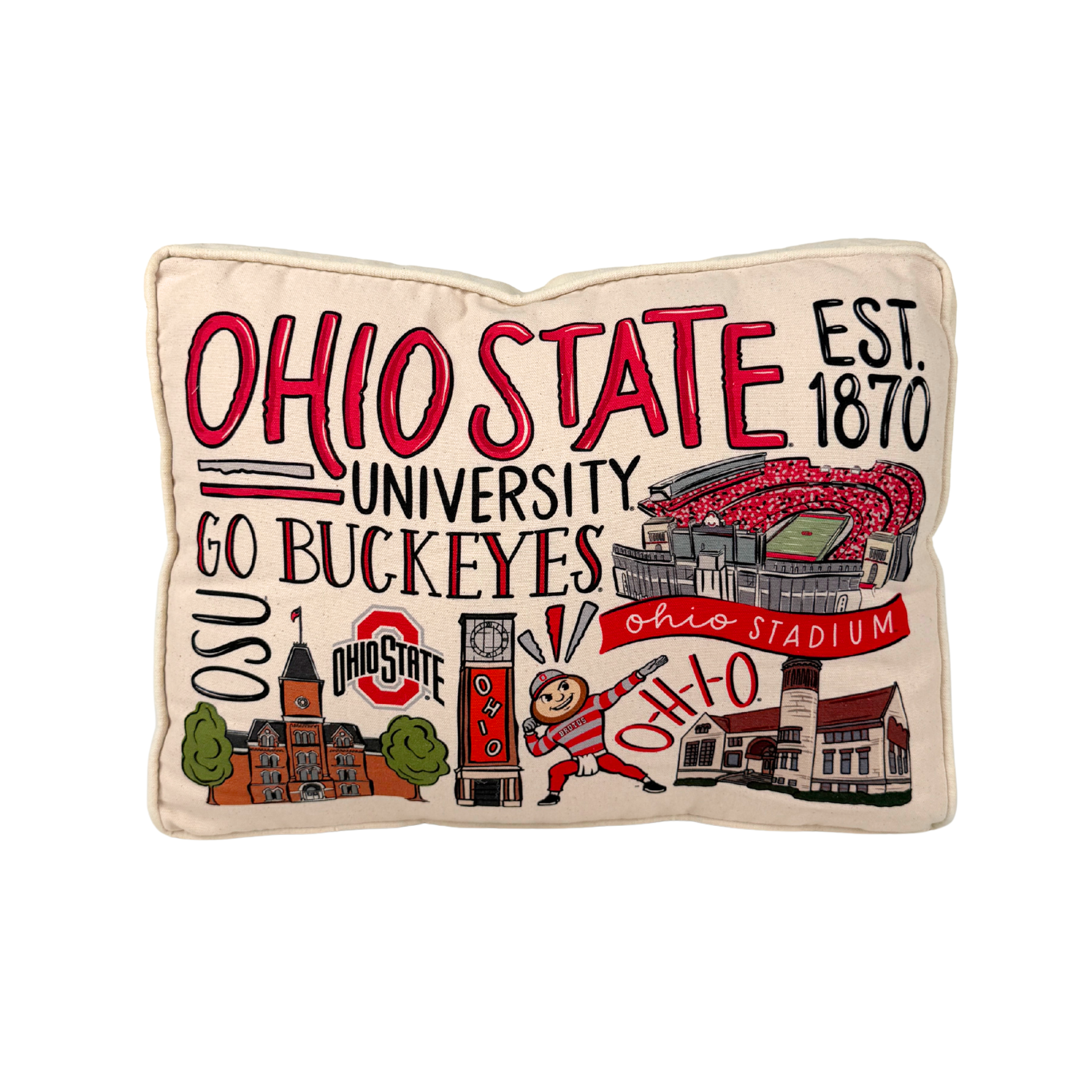 Ohio State Football Logo Pillow