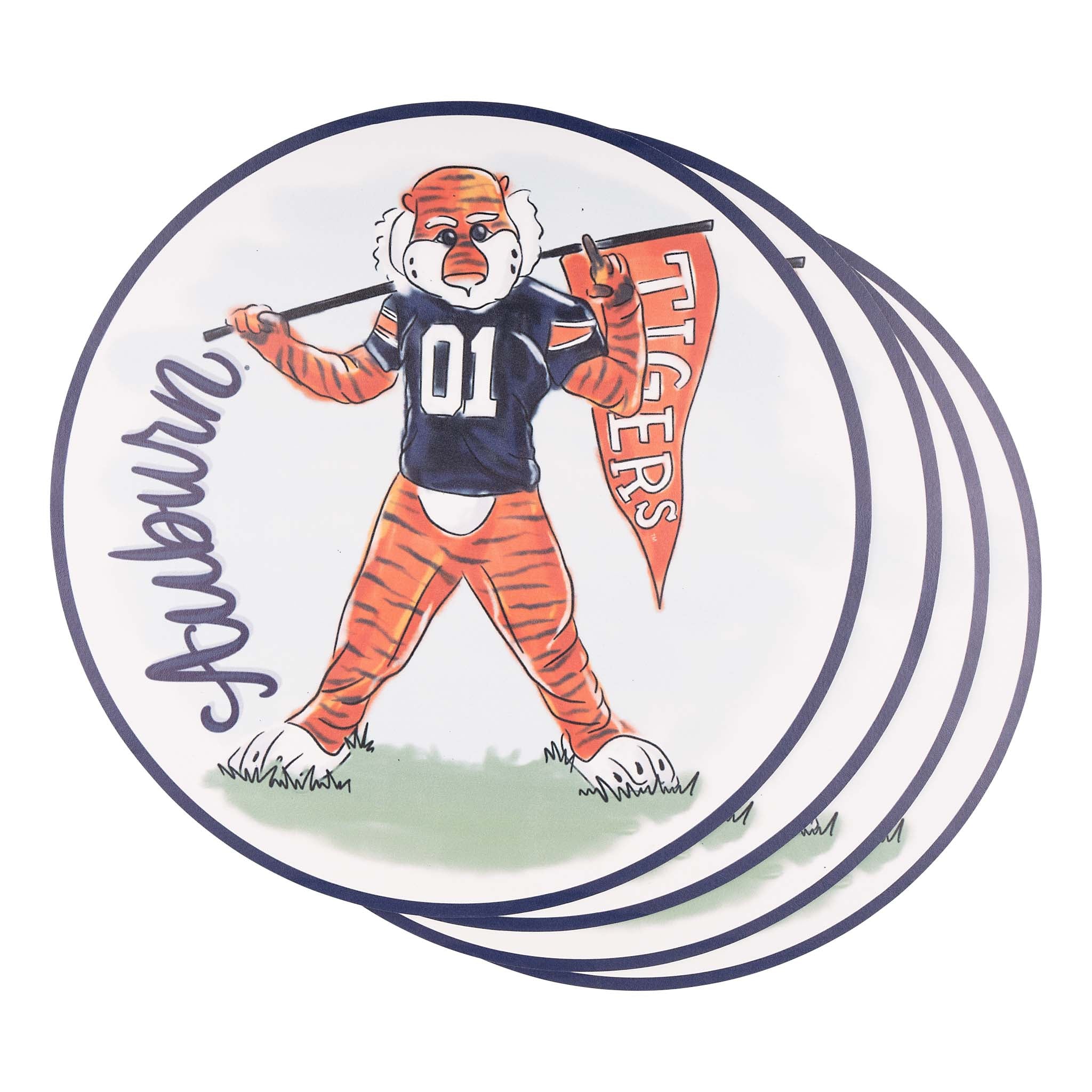 Auburn Mascot Placemat Set/4