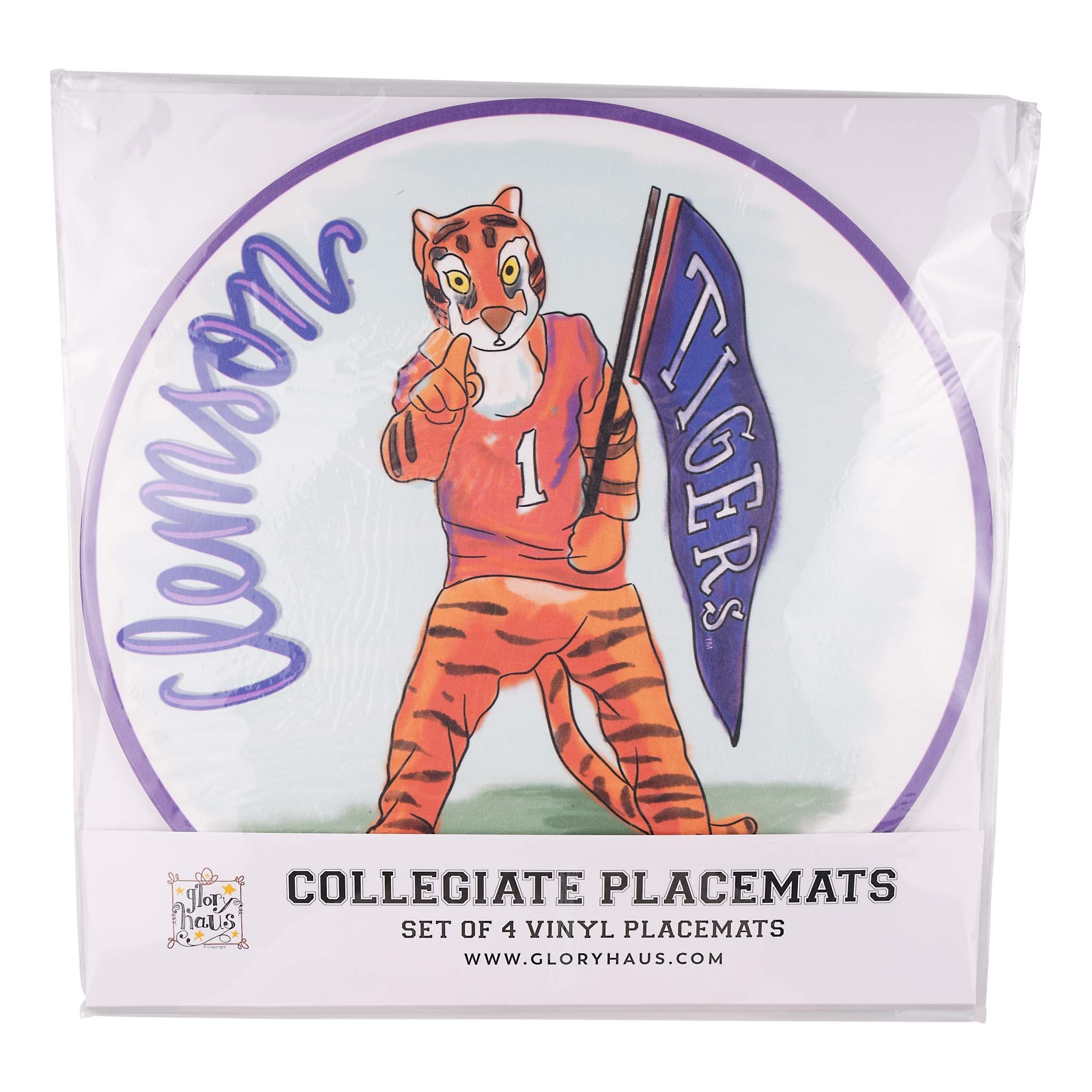 Clemson Mascot Placemat Set/4