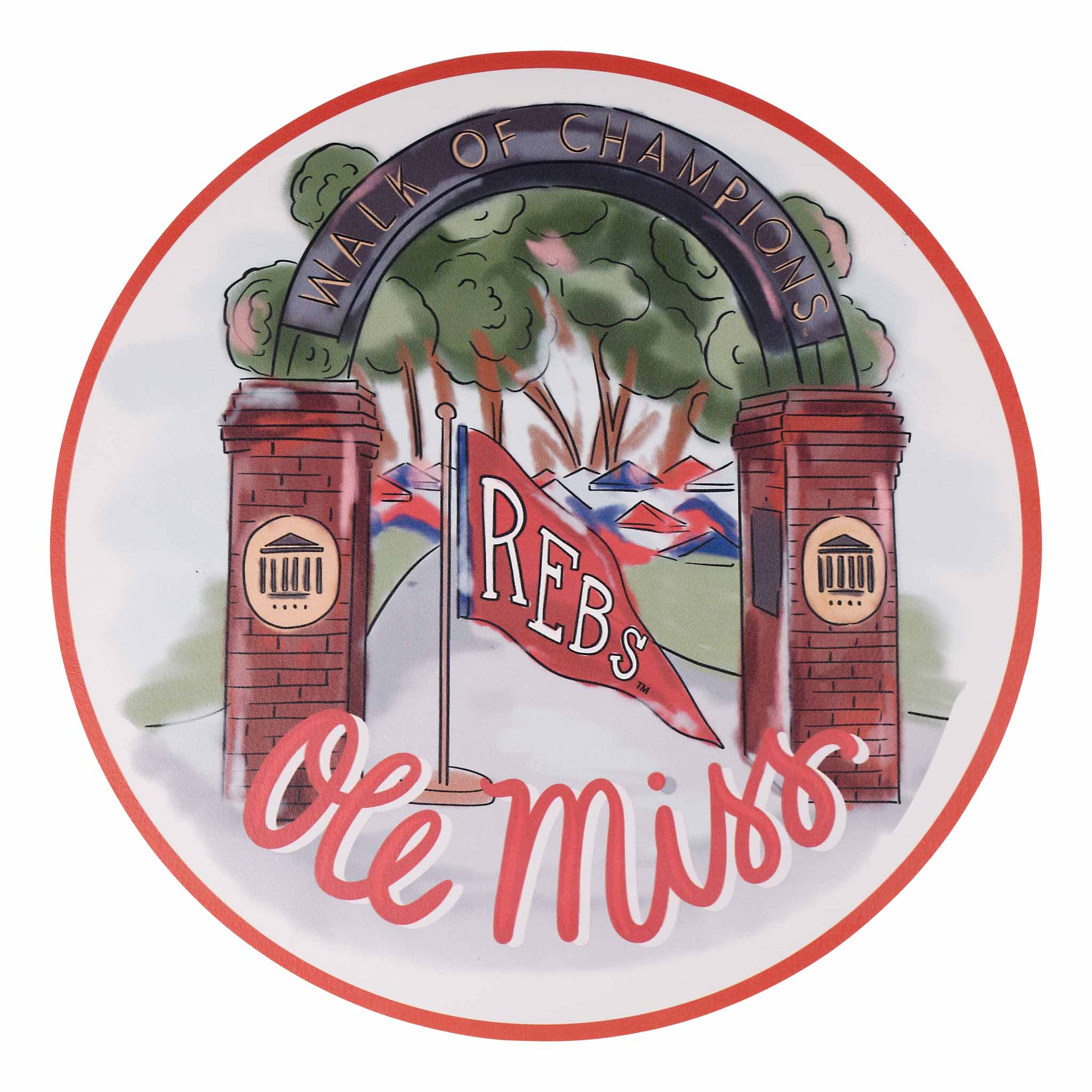 Ole Miss Mascot Coaster Set/4