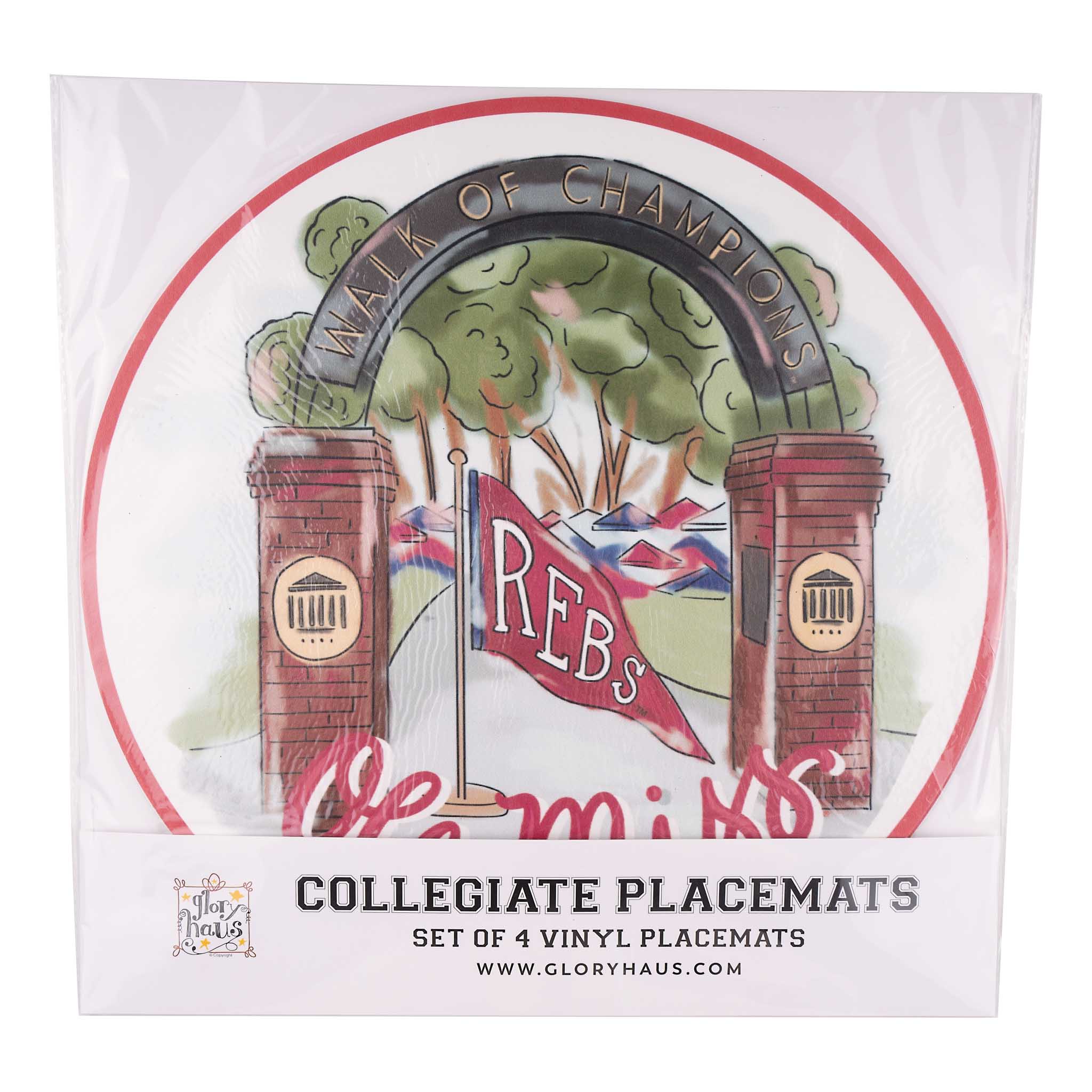 Ole Miss Mascot Placemat Set/4