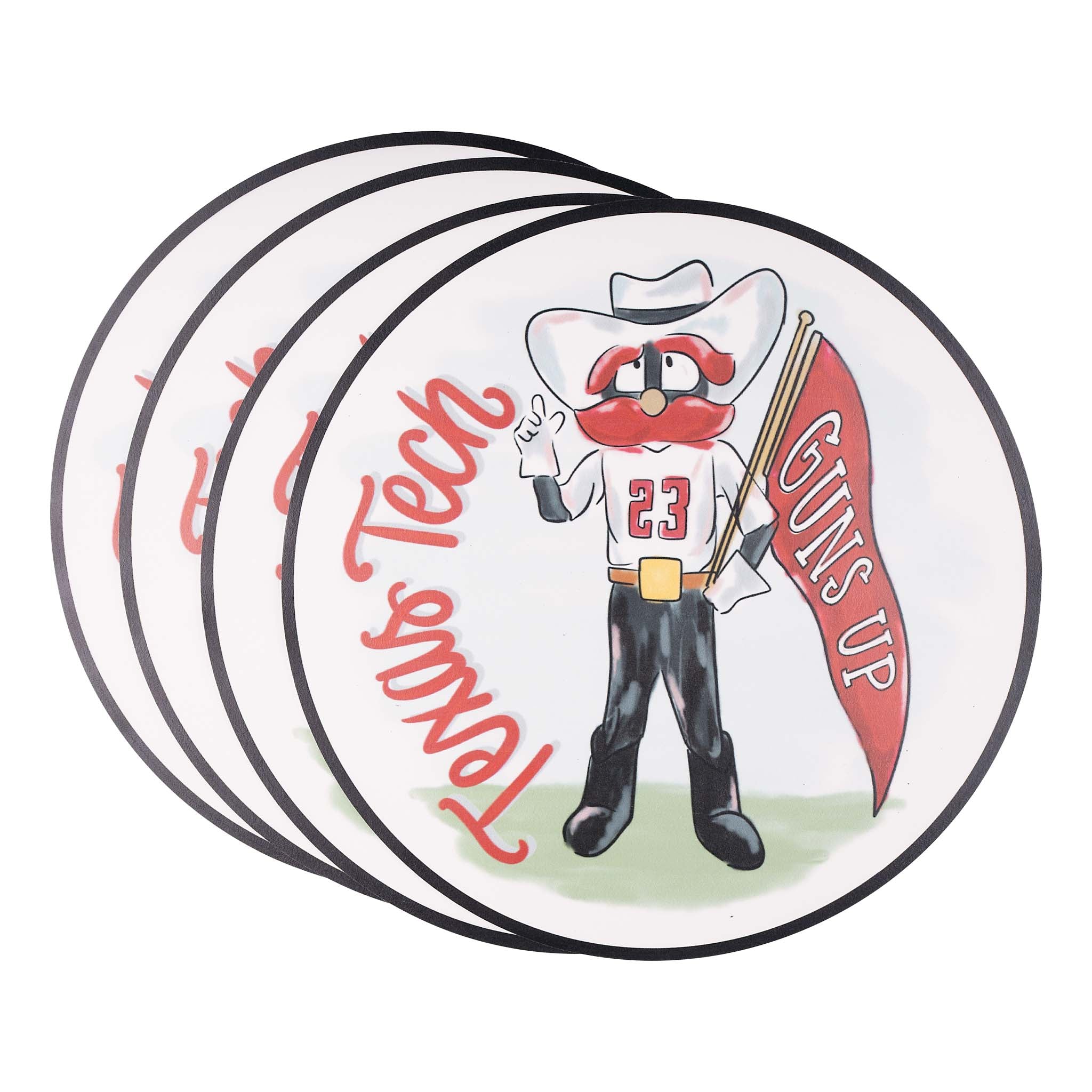 Texas Tech Mascot Placemat Set/4