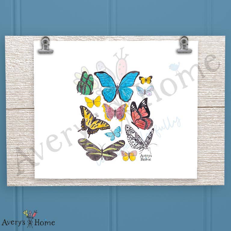 Butterfly Garden Frosted Drinking Glass