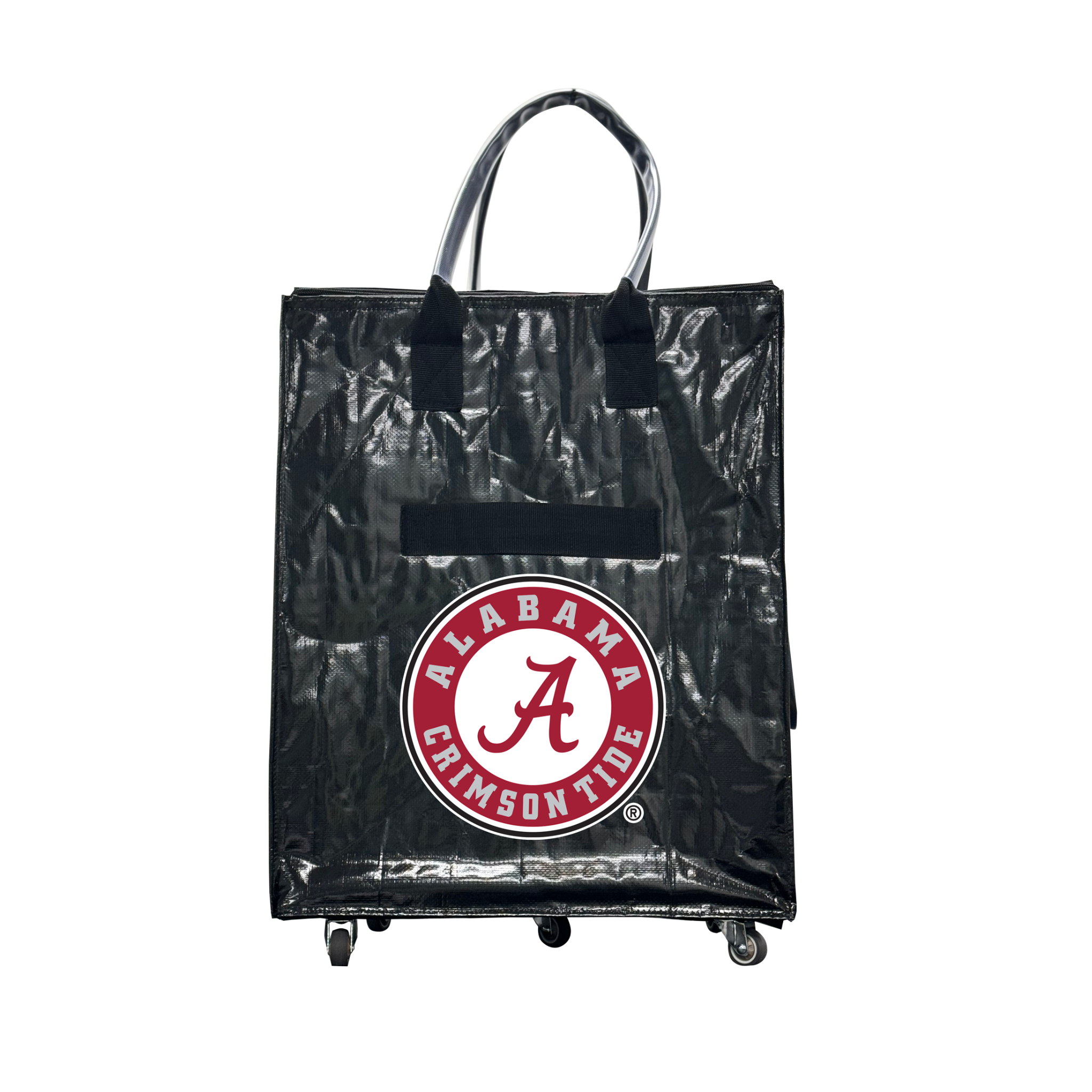 Alabama collegiate rolling bag with telescoping handle and wheels