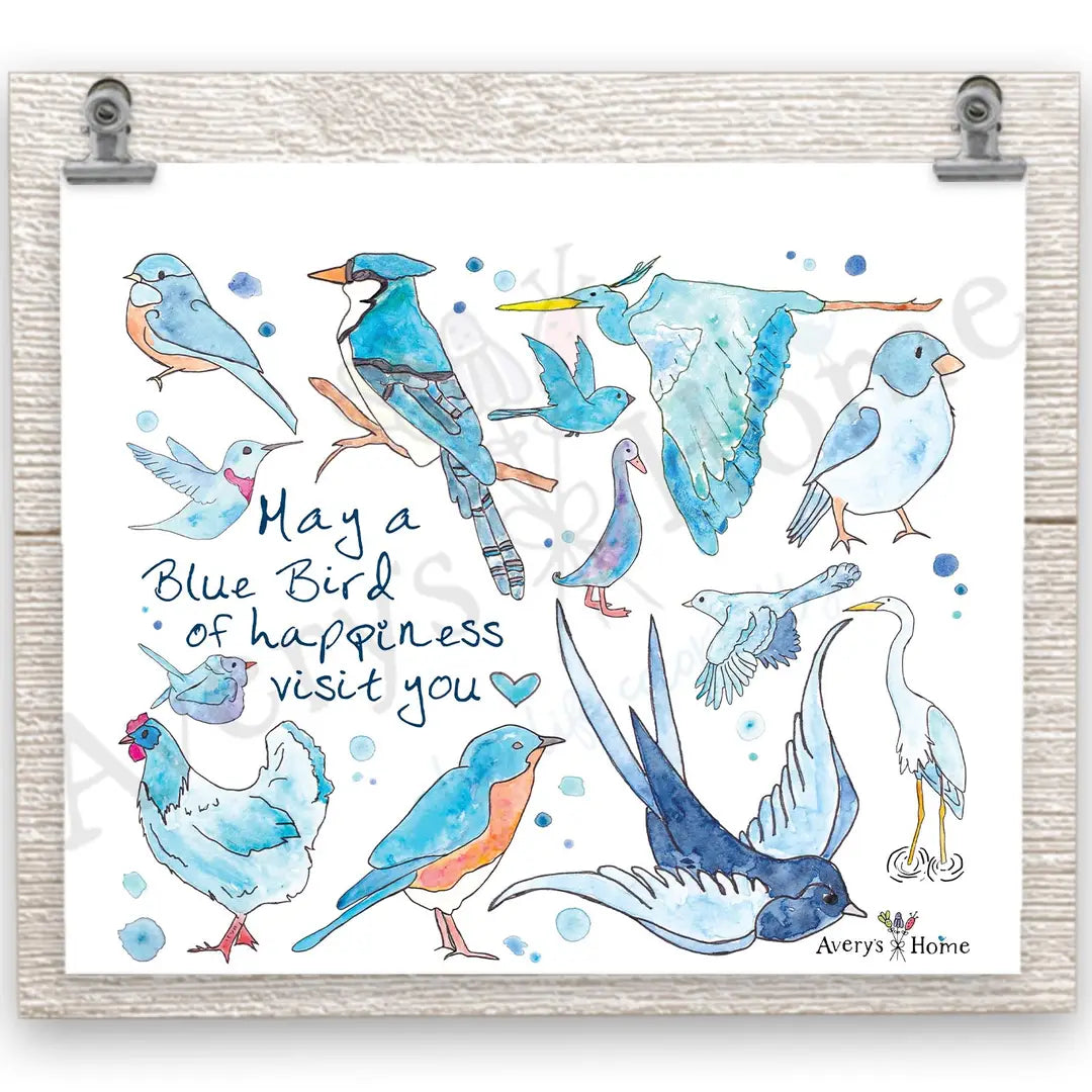 Blue Birds of Happiness 20 oz Skinny Tumbler