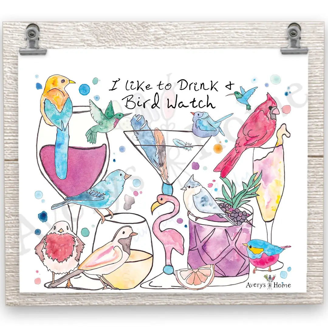 I Like to Drink & Bird Watch 20 oz Skinny Tumbler