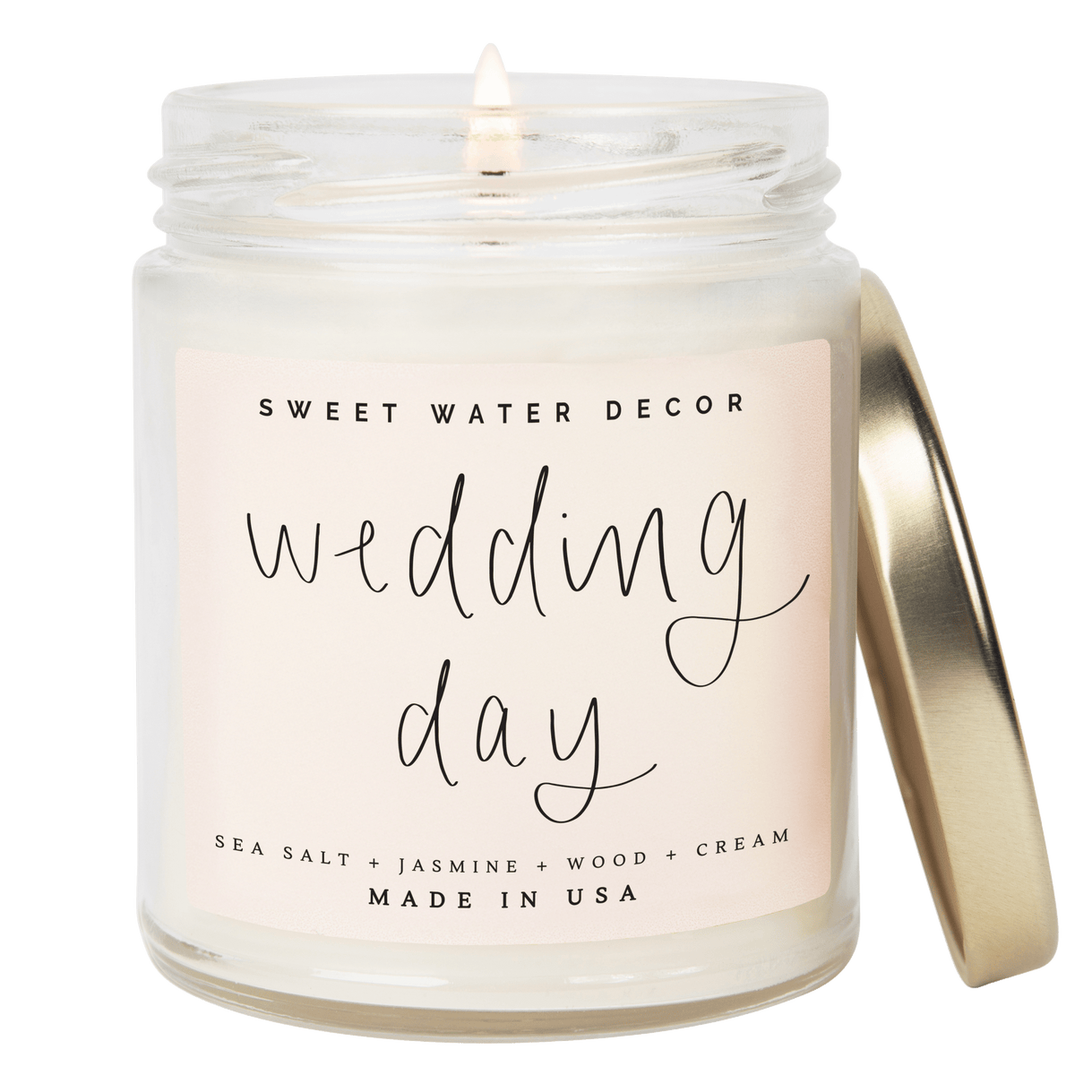 Wedding Day Soy Candle - Clear Jar - 9 oz (Spa Day)