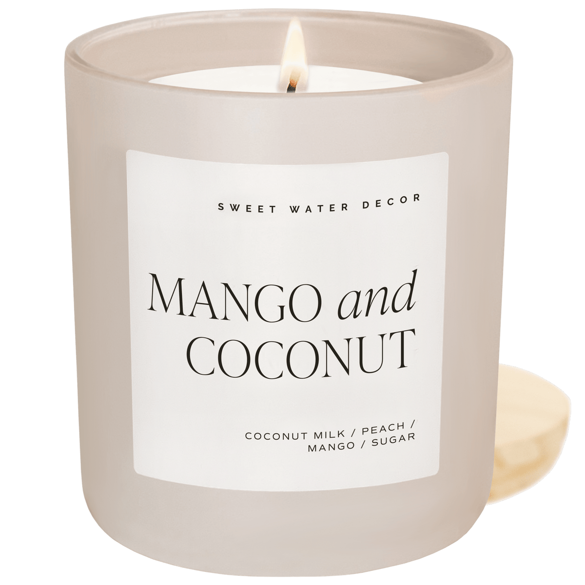 Mango and Coconut Soy Candle - Tan Matte Jar - 15 oz