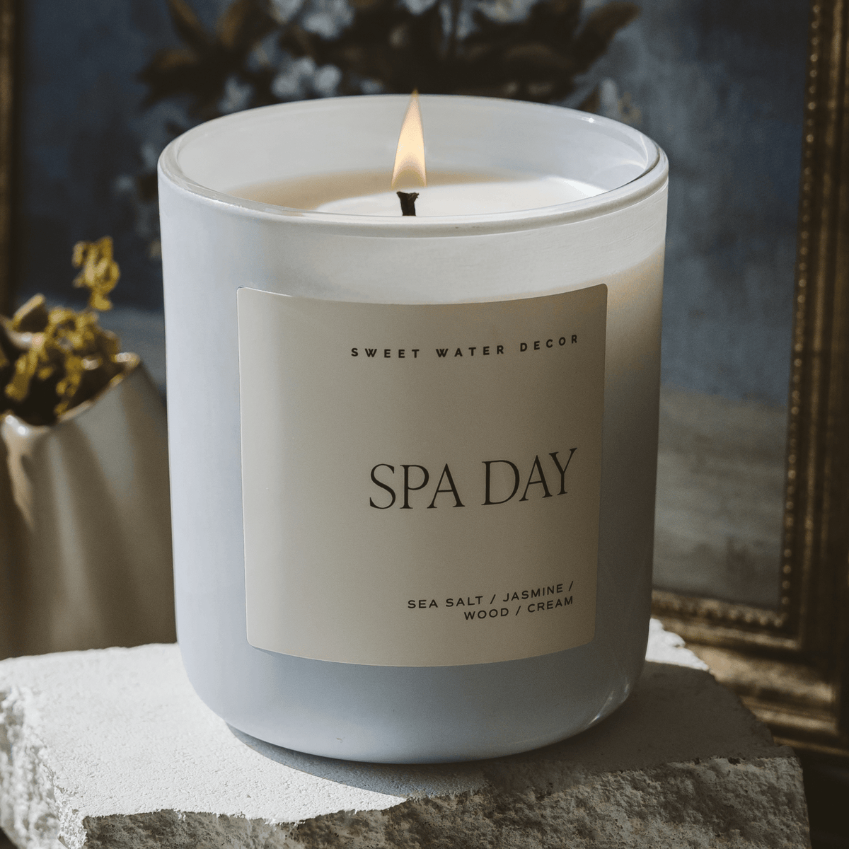 Spa Day Soy Candle - Blue Matte Jar - 15 oz