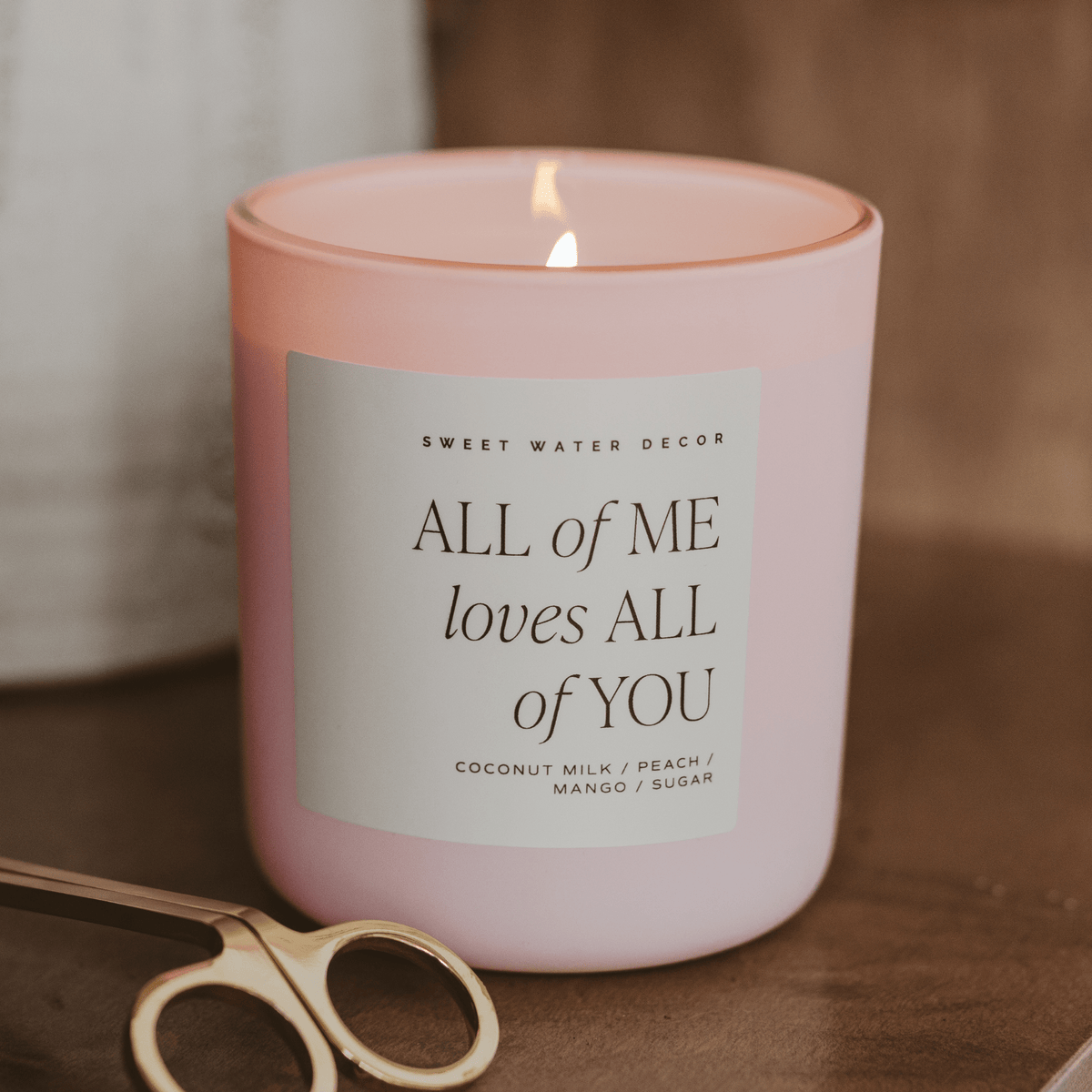 All of Me Loves All of You Soy Candle - Pink Matte Jar - 15 oz