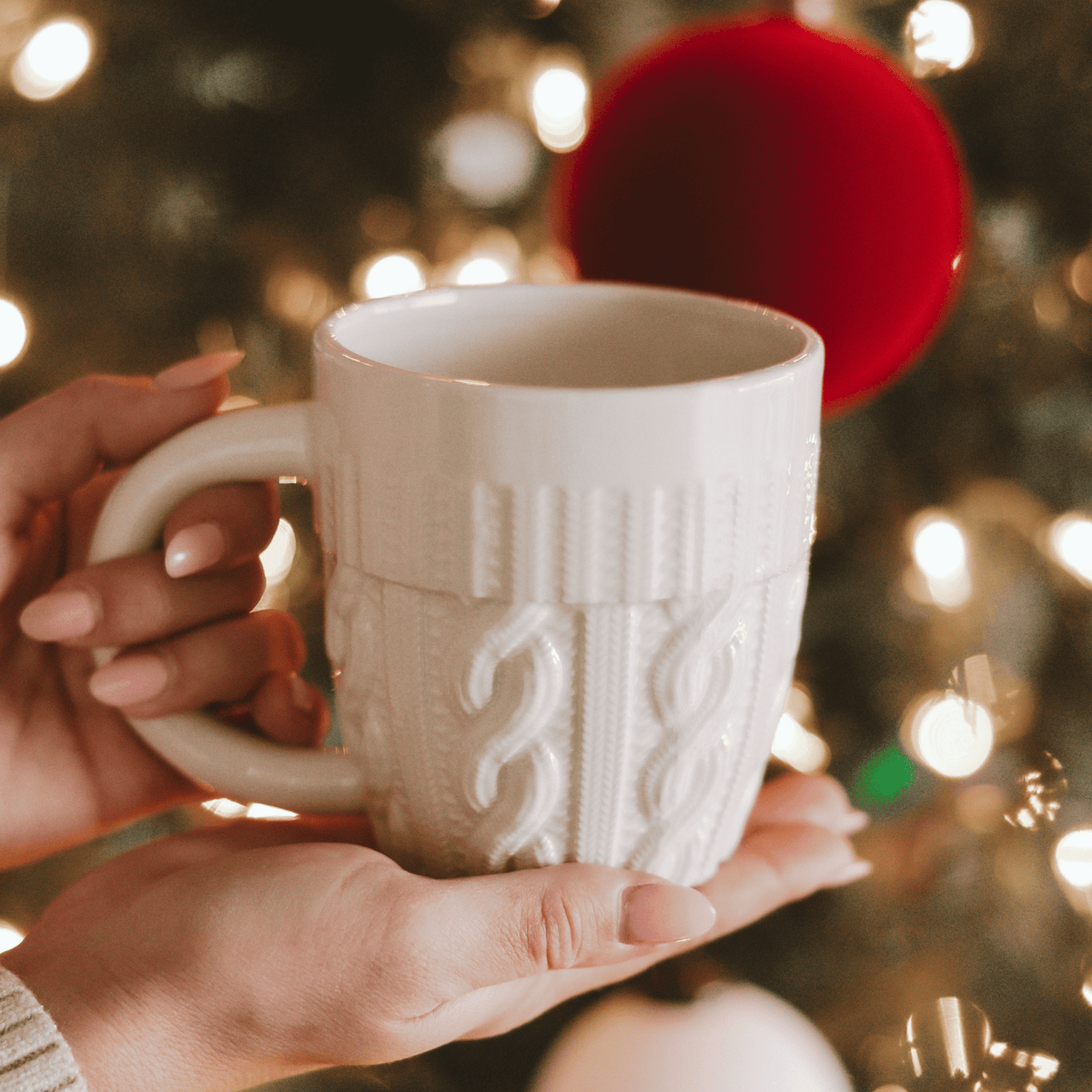 Cream Sweater 18 oz Figural Coffee Mug