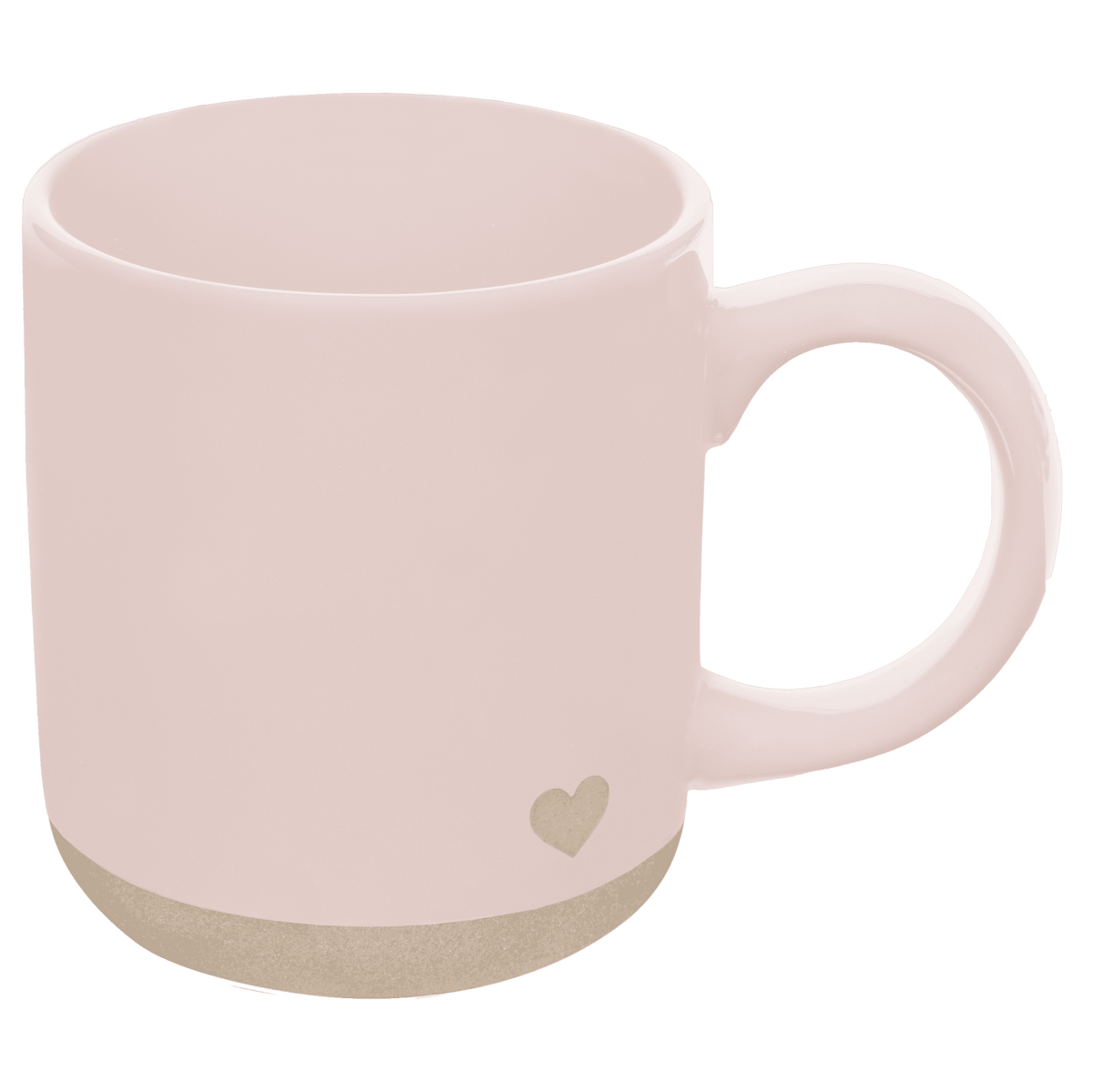 Pink Heart 14 oz Stoneware Coffee Mug