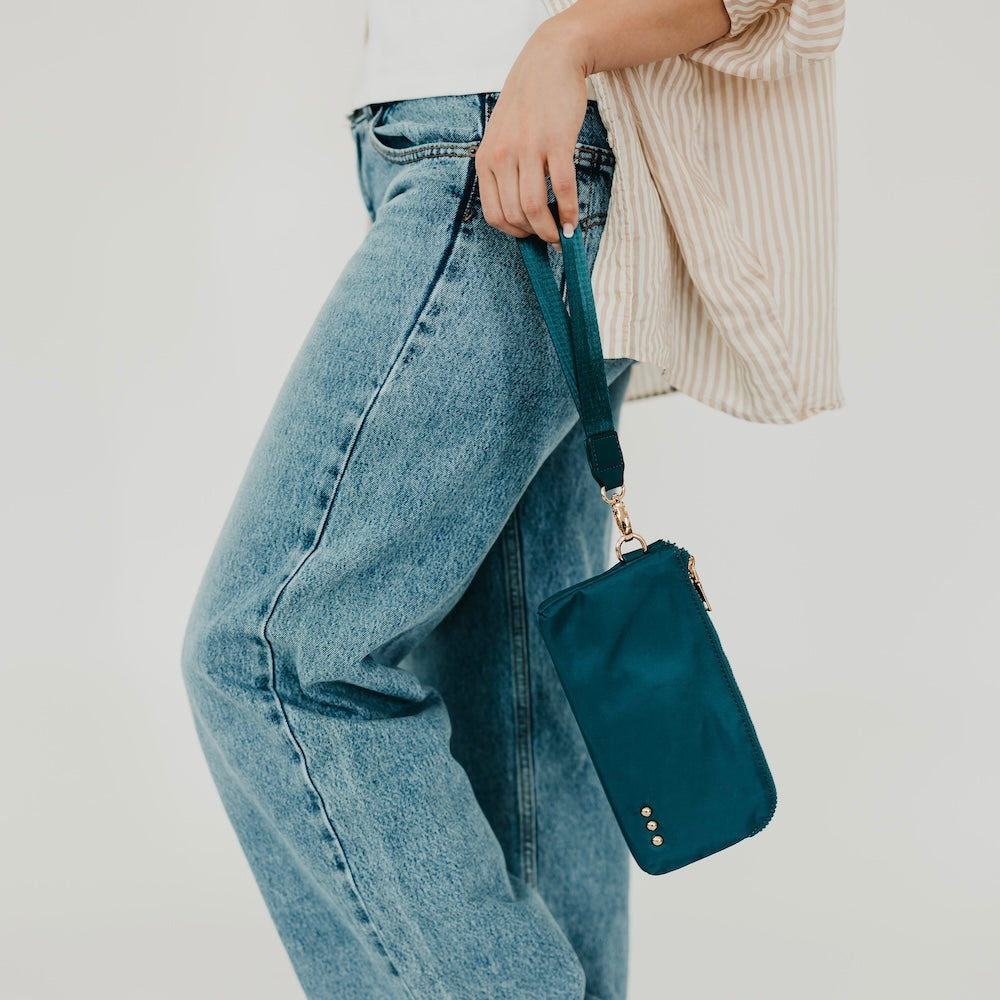 Cove Double Zip Nylon Wristlet Wallet