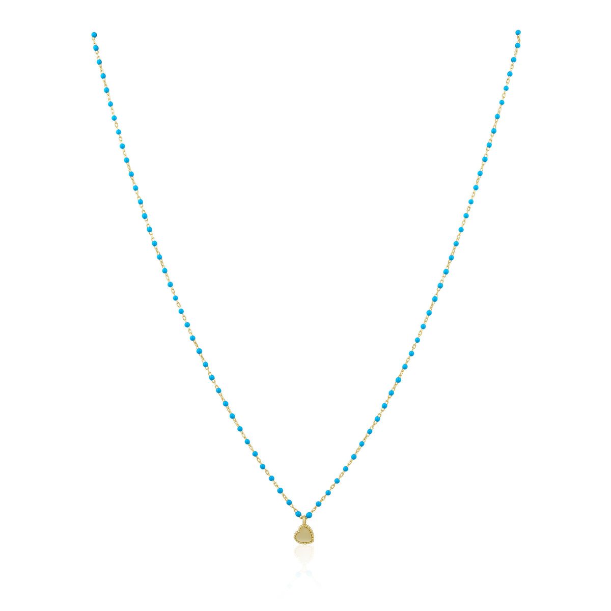 Elsa Mini Heart Necklace Turquoise