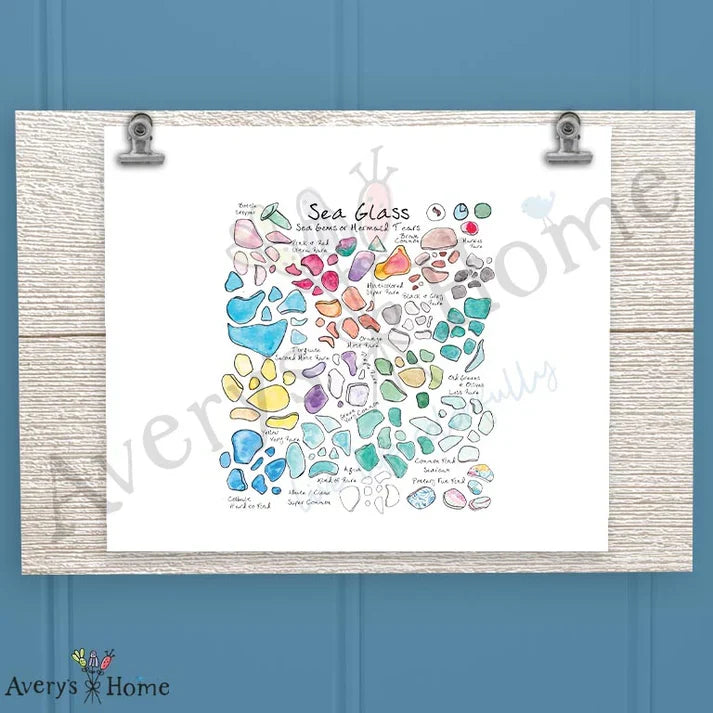 Sea Glass Collector Frosted Drinking Glass