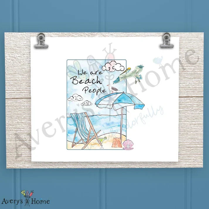 We are Beach People Frosted Drinking Glass