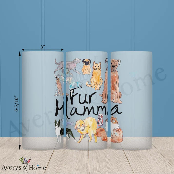 Fur Mamma Frosted Drinking Glass