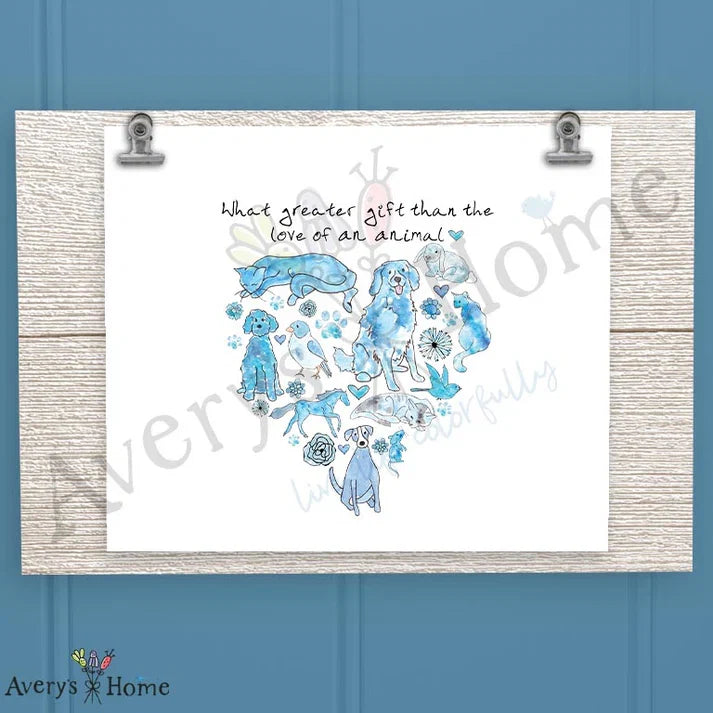 Animals are a Gift of Love Frosted Drinking Glass