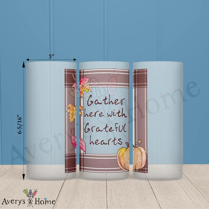 Gather Here Frosted Drinking Glass