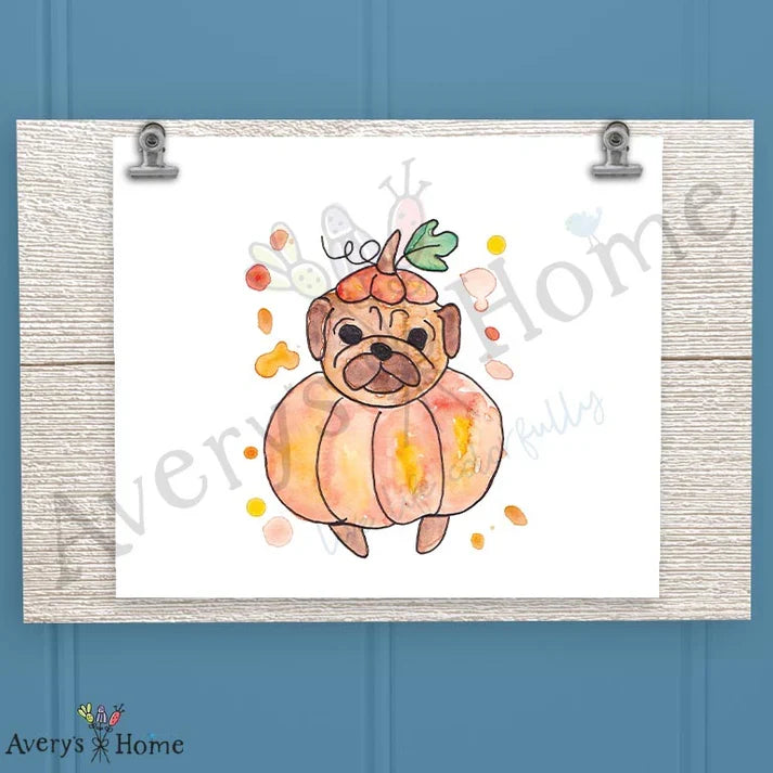 Pupkin Spice Dog Frosted Drinking Glass