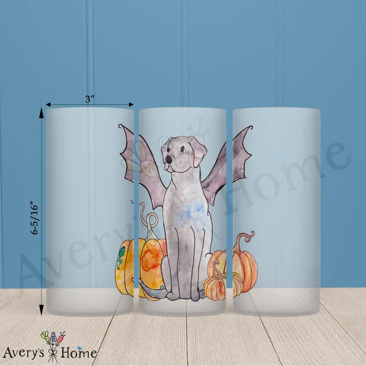 Bat Dog Costume Frosted Drinking Glass