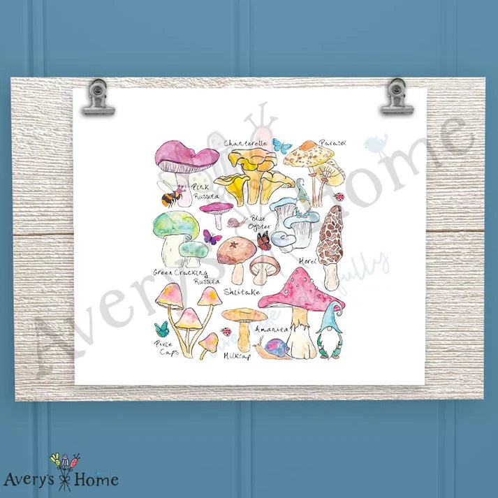 Mushroom Species Frosted Drinking Glass