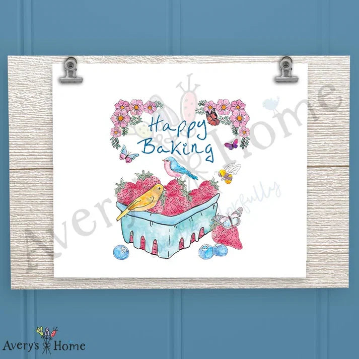 Happy Baking Frosted Drinking Glass