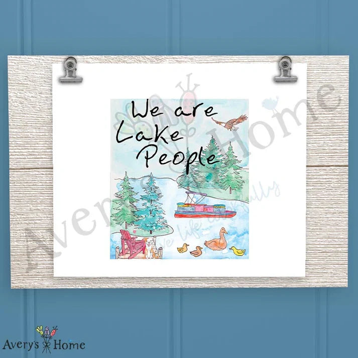 We are Lake People Frosted Drinking Glass