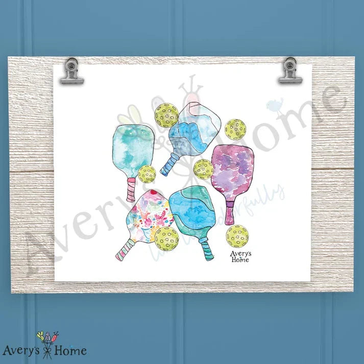 Pickleball Paddles Frosted Drinking Glass