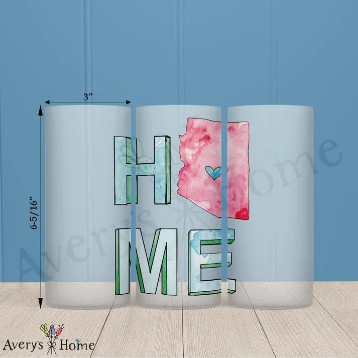 HOME in Arizona Frosted Drinking Glass
