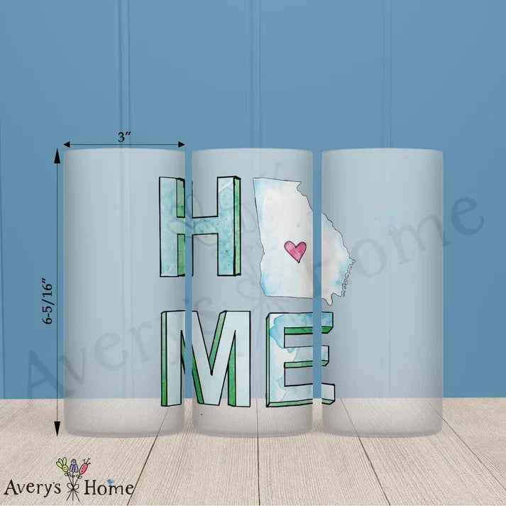 HOME in Georgia Frosted Drinking Glass