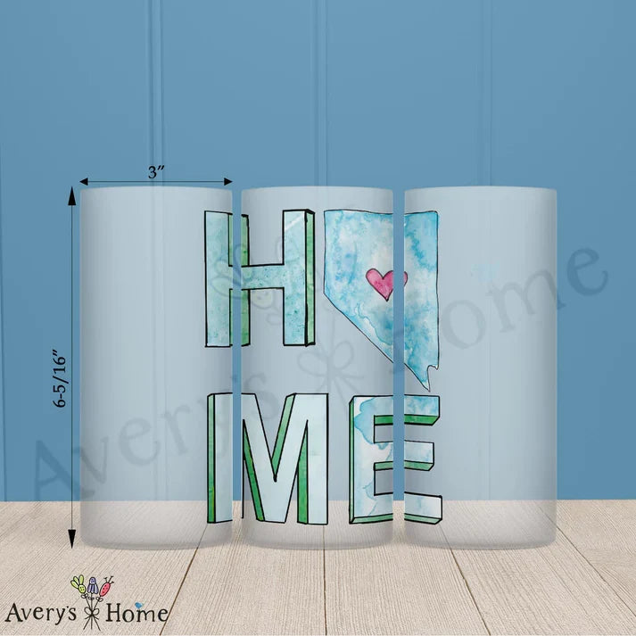 HOME in Nevada Frosted Drinking Glass