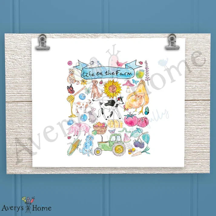Life on the Farm Frosted Drinking Glass