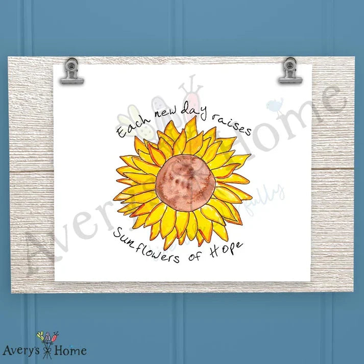 Sunflowers of Hope Frosted Drinking Glass