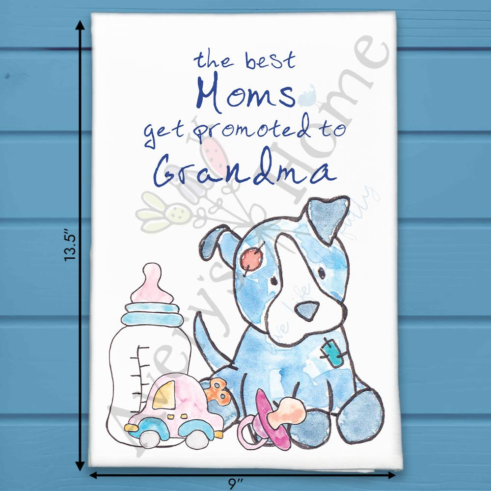 Grandma Quote flour sack dish towel, art by Avery Jackson