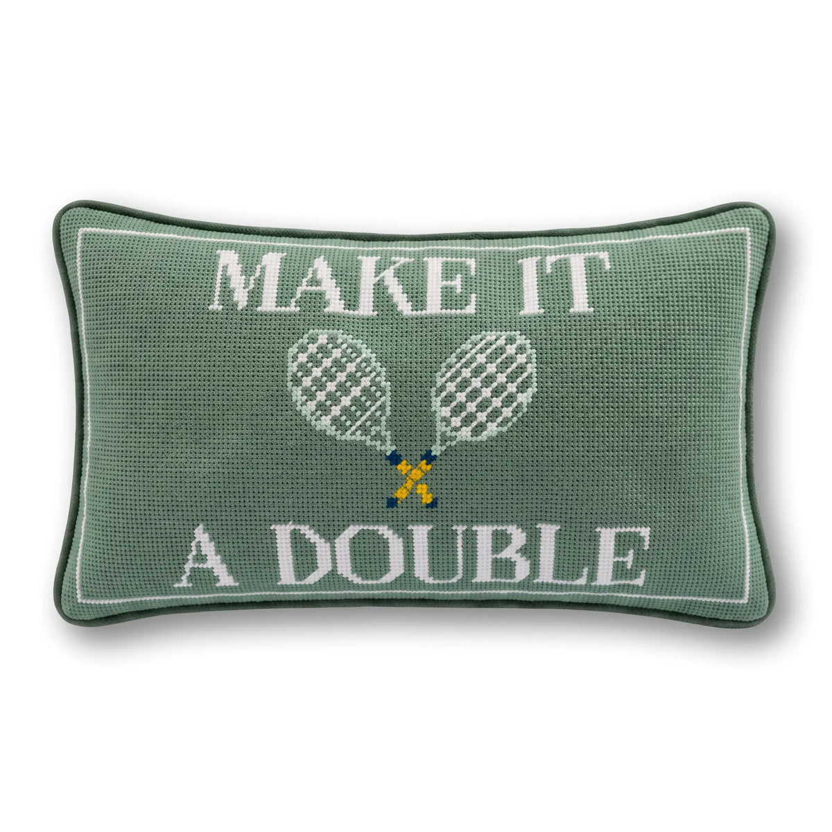 Make It A Double Needlepoint Pillow