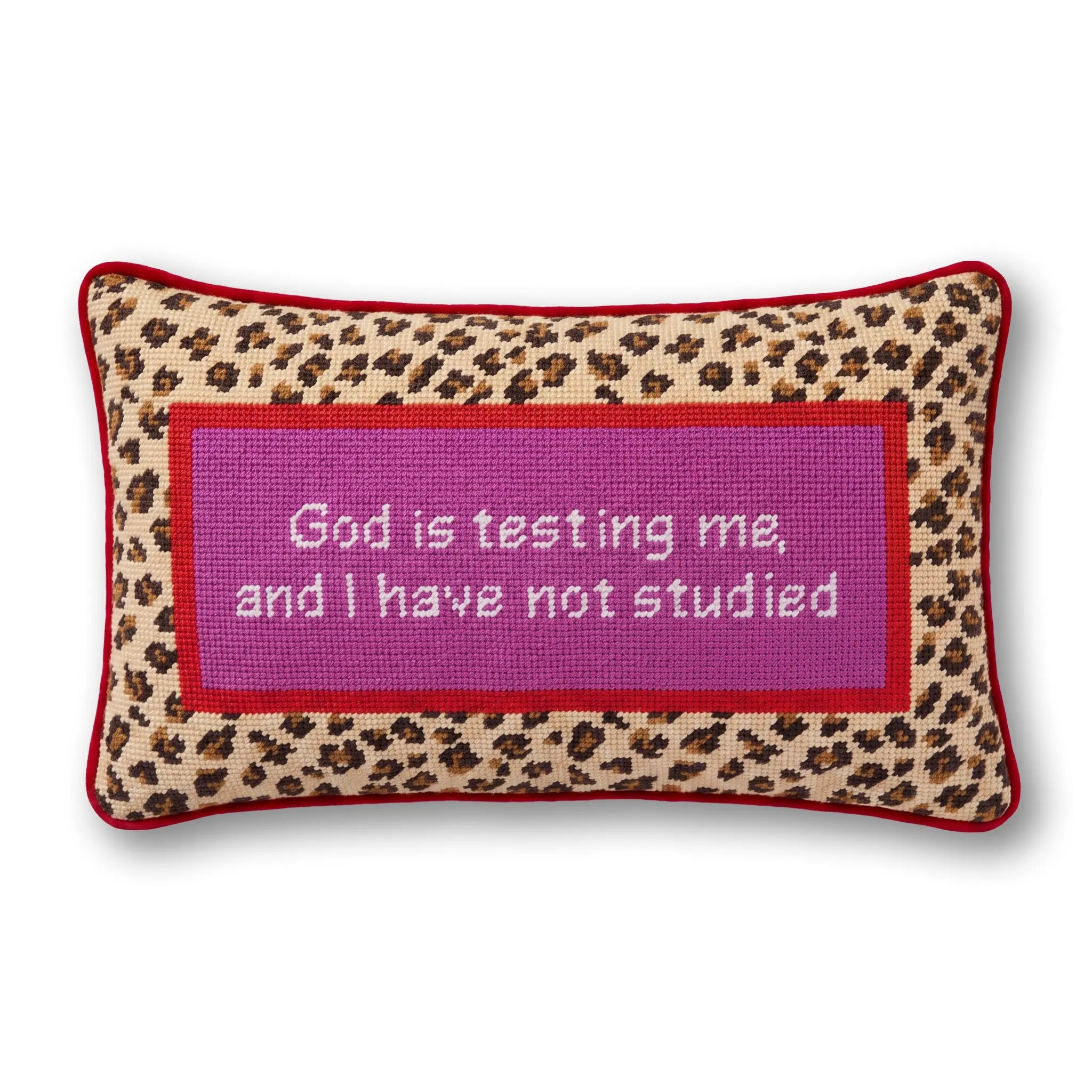 God Testing Me Needlepoint Pillow