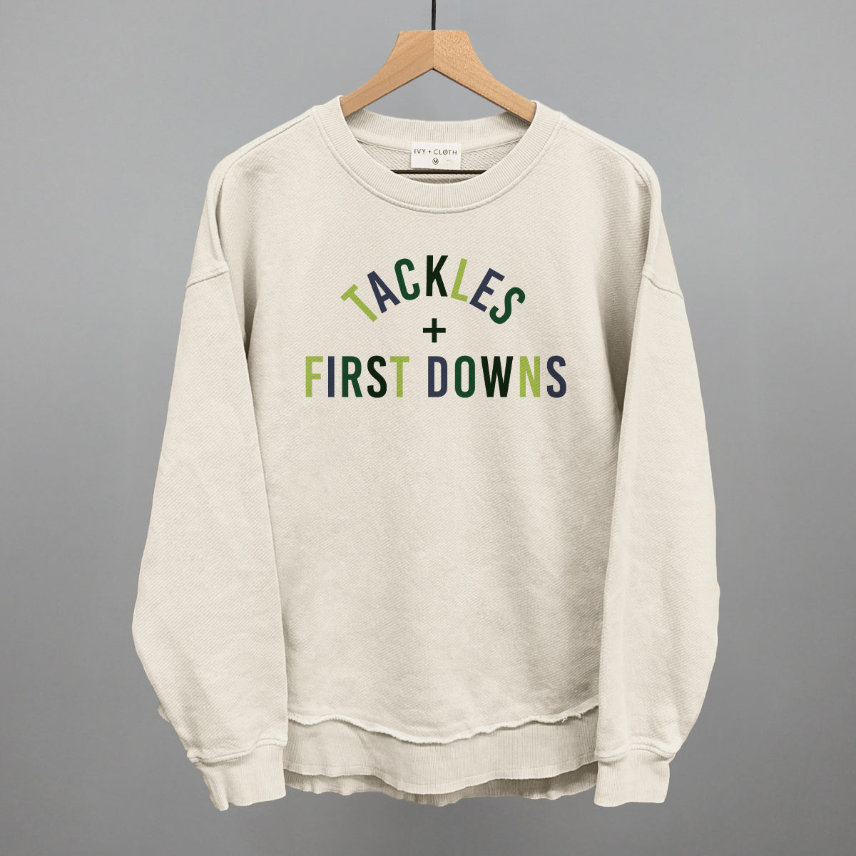 Tackles And First Downs design shown in tapioca