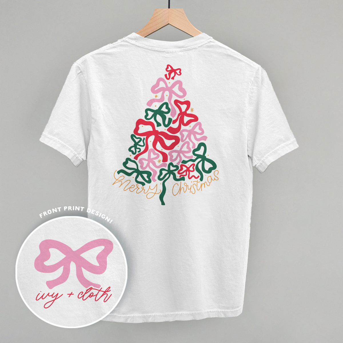 Merry Christmas Bow Tree (Back Print)