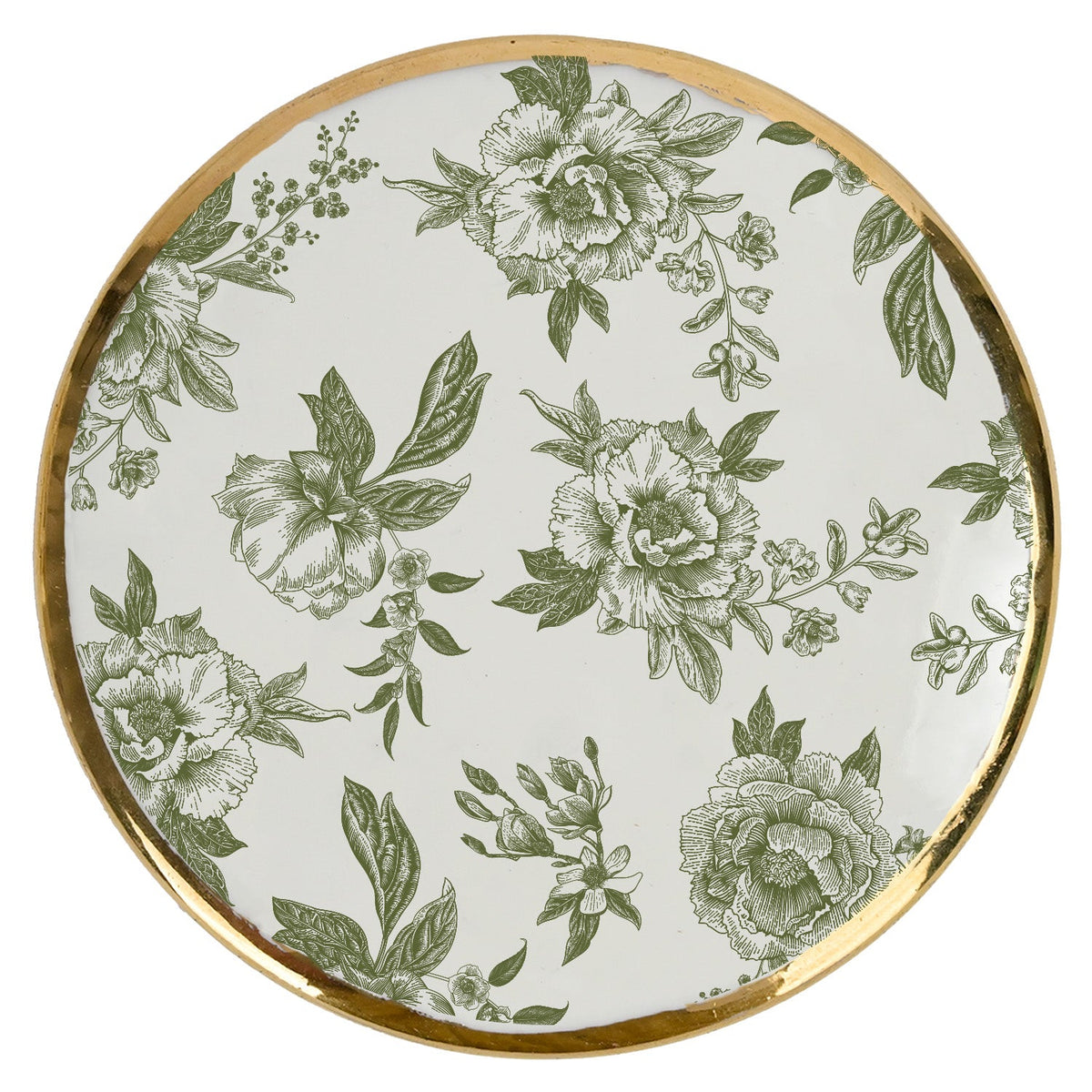 Green Delft Trinket Dish with Lid