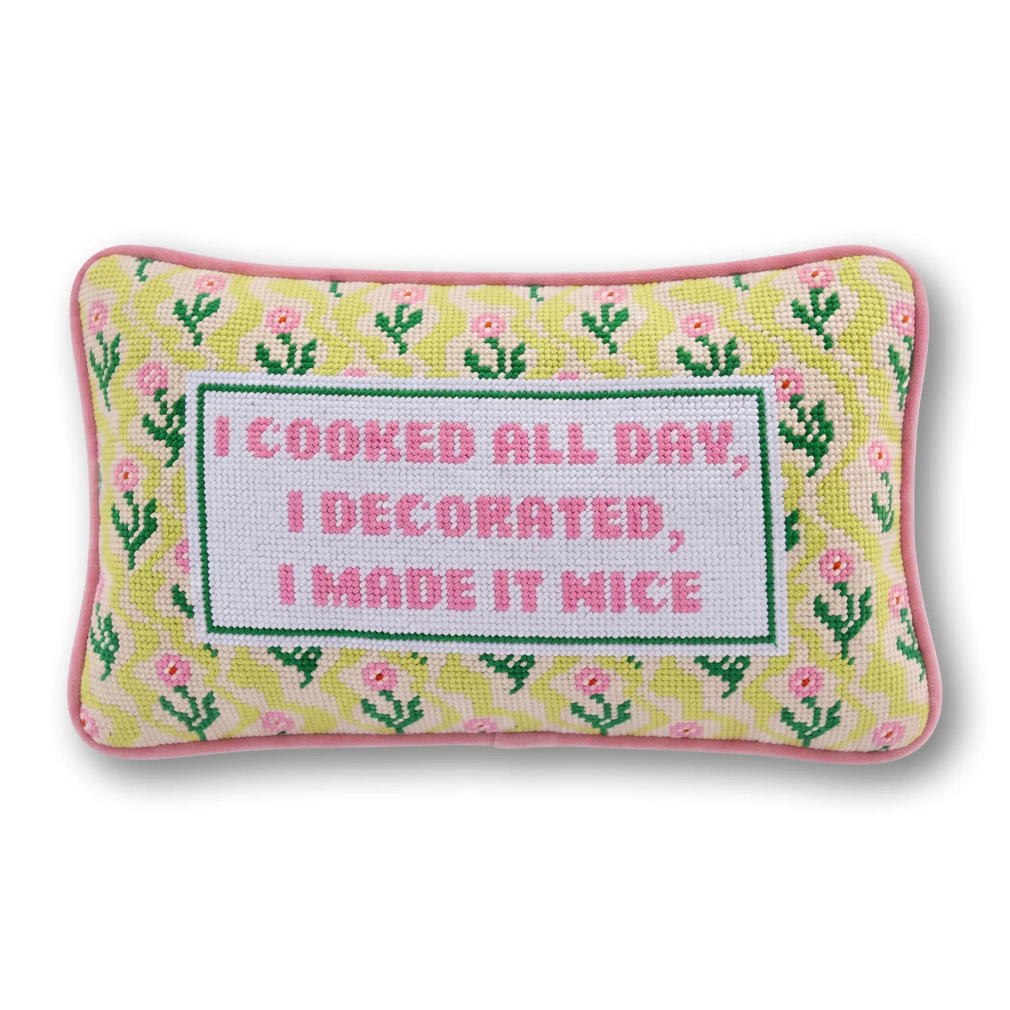 Made it Nice Needlepoint Pillow