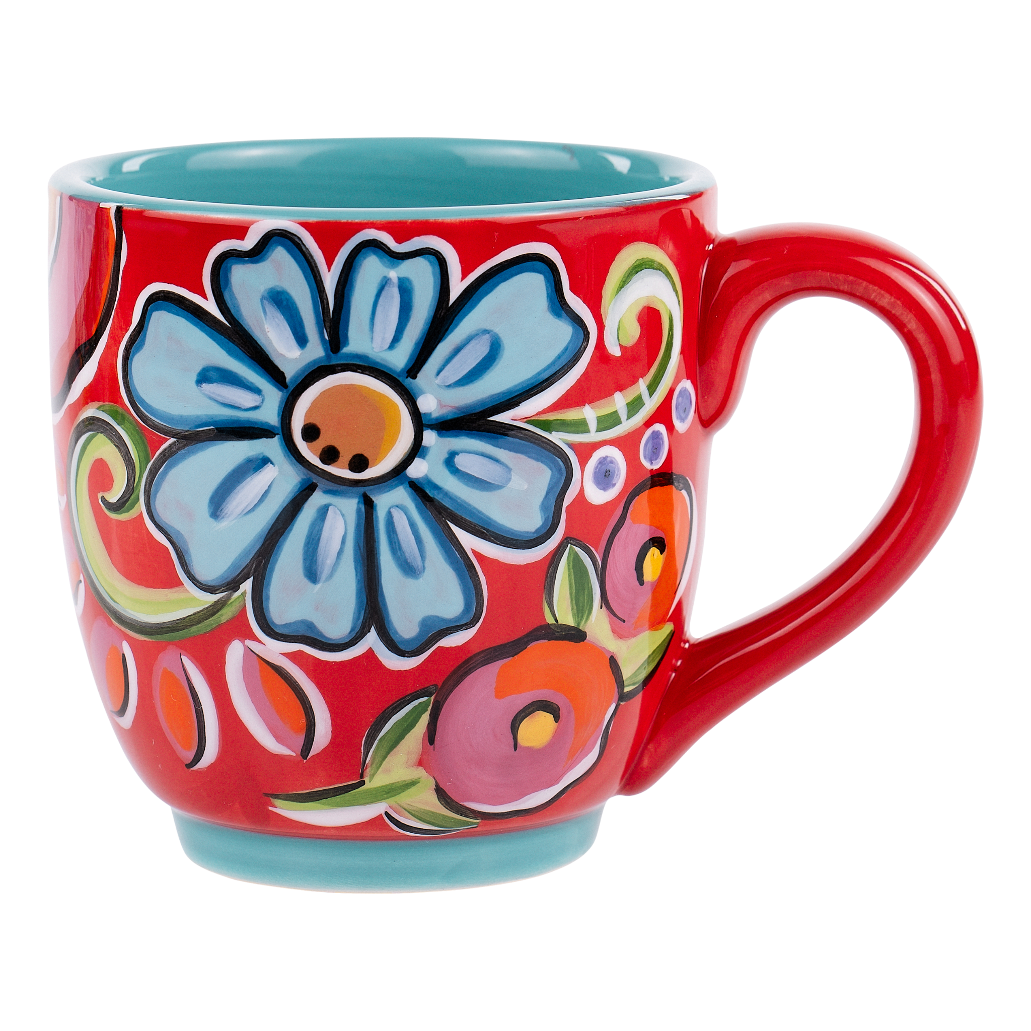 Glory Haus Red Floral Mug