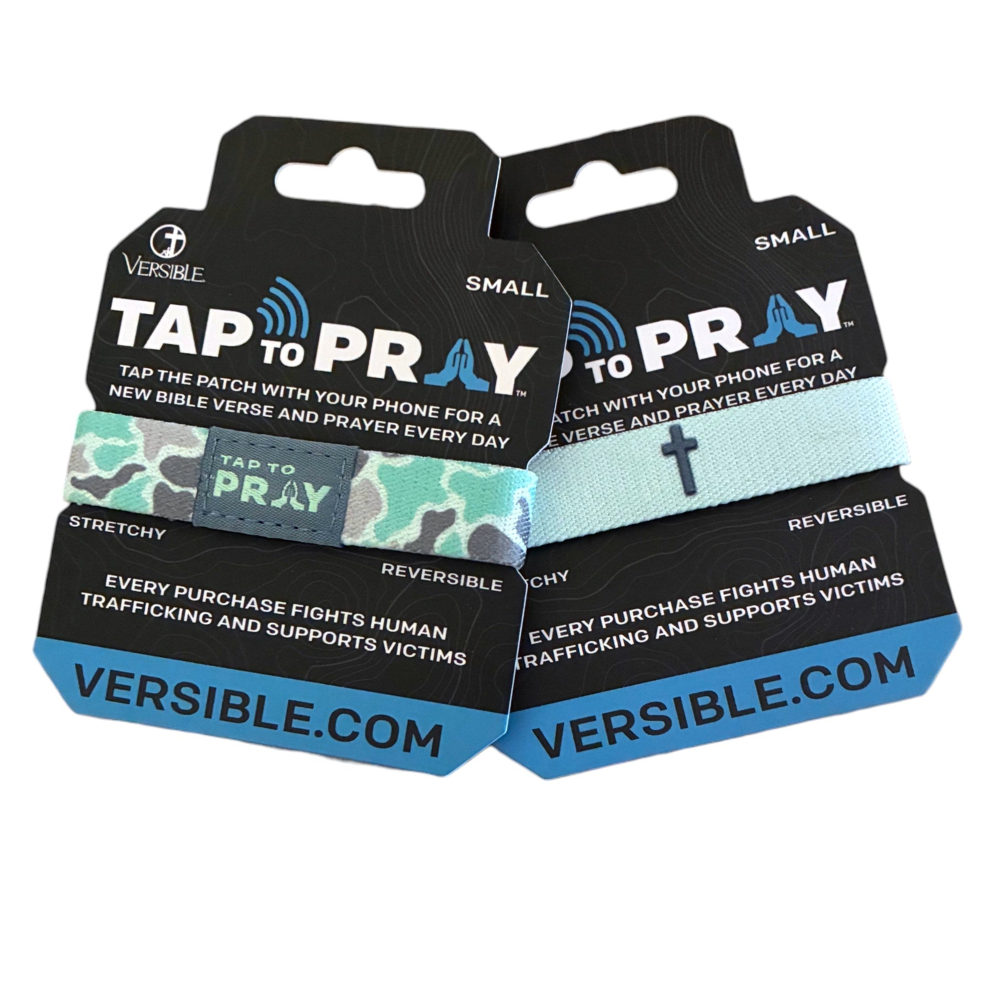Tap To Pray® Wristband – River Rock Camo - Mint