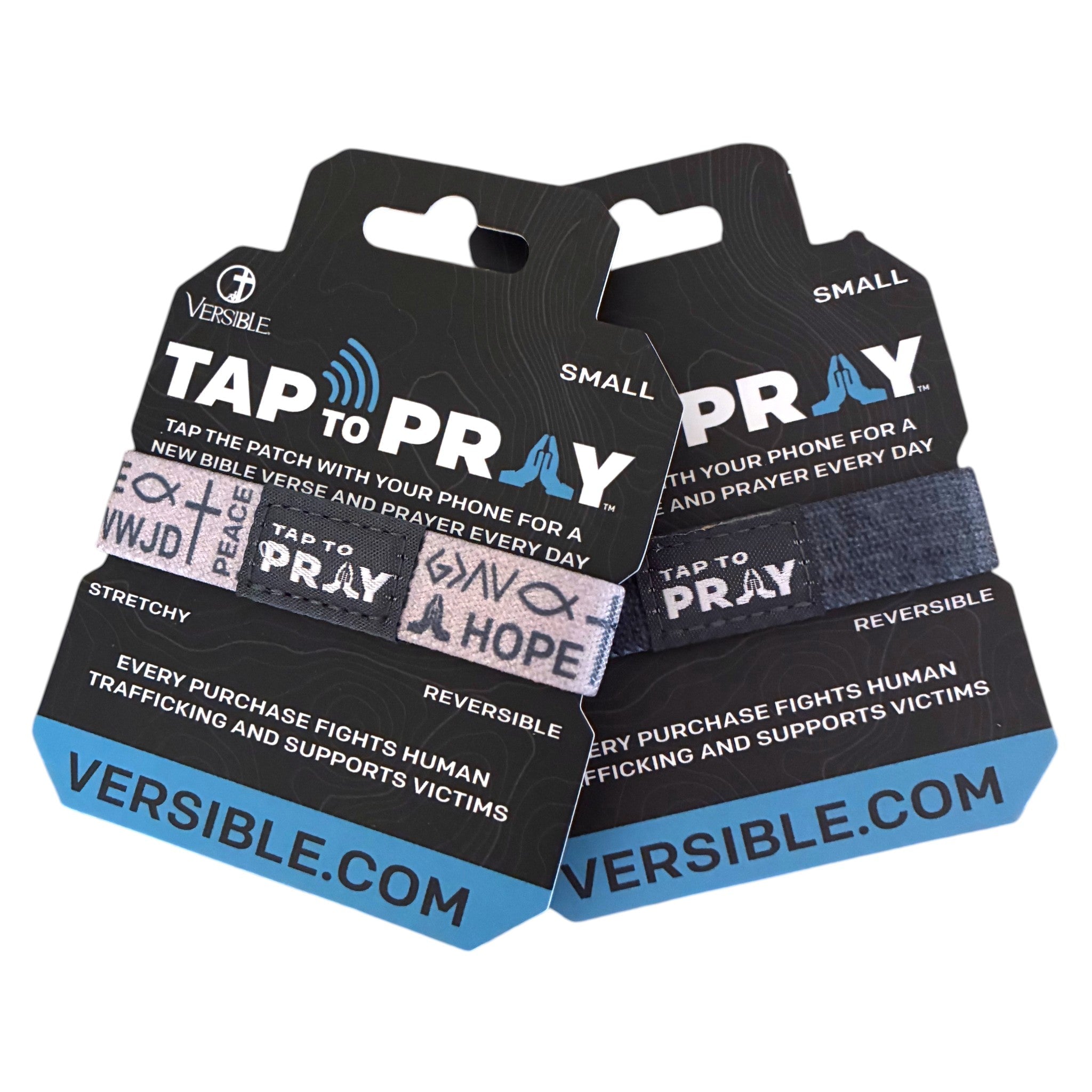 Tap To Pray® Wristband – Symbols of Faith - Taupe