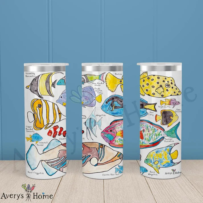 Tropical Fish 20 oz Skinny Tumbler