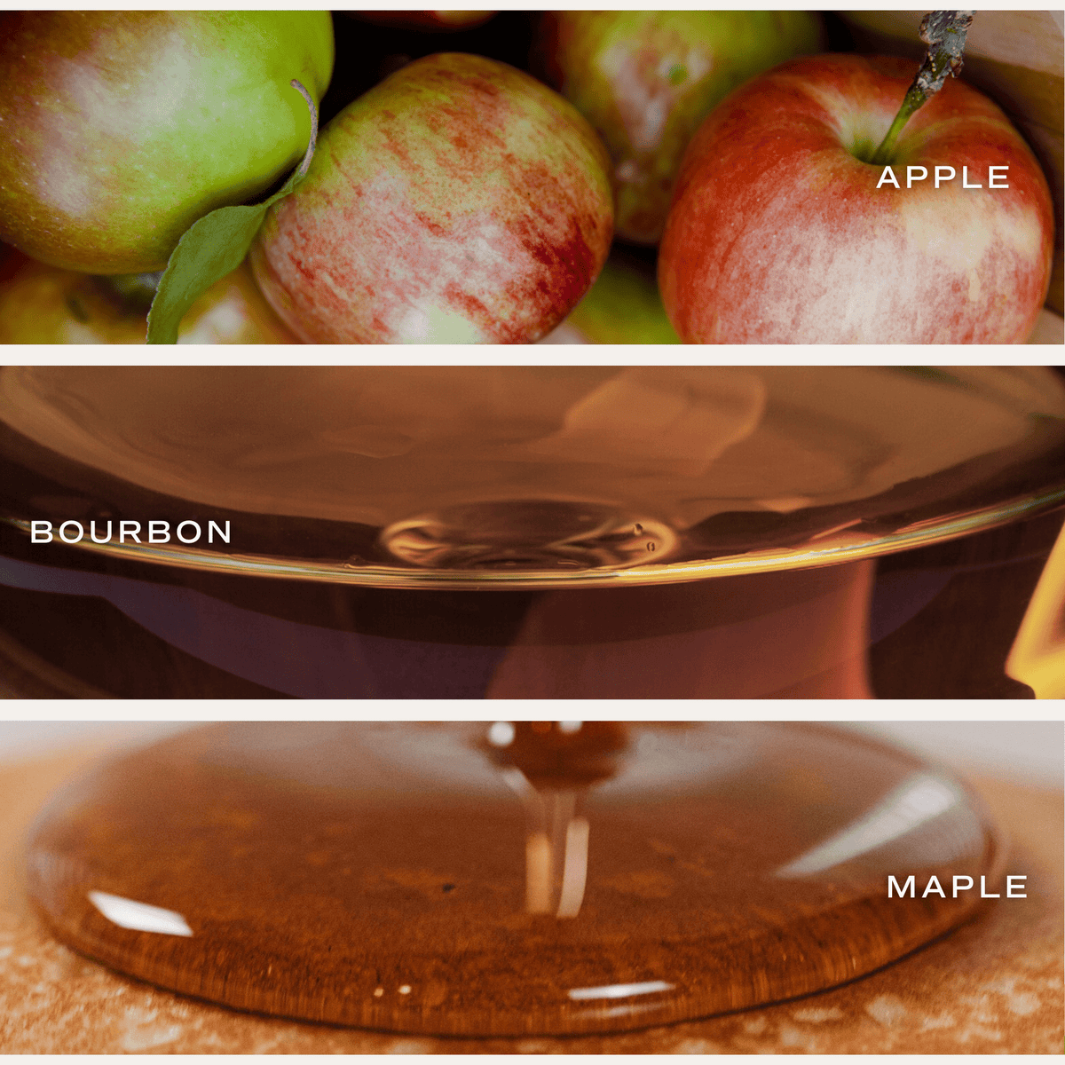 Apple Maple Bourbon Soy Candle - Tan Matte Jar - 15 oz (Sunday Brunch)