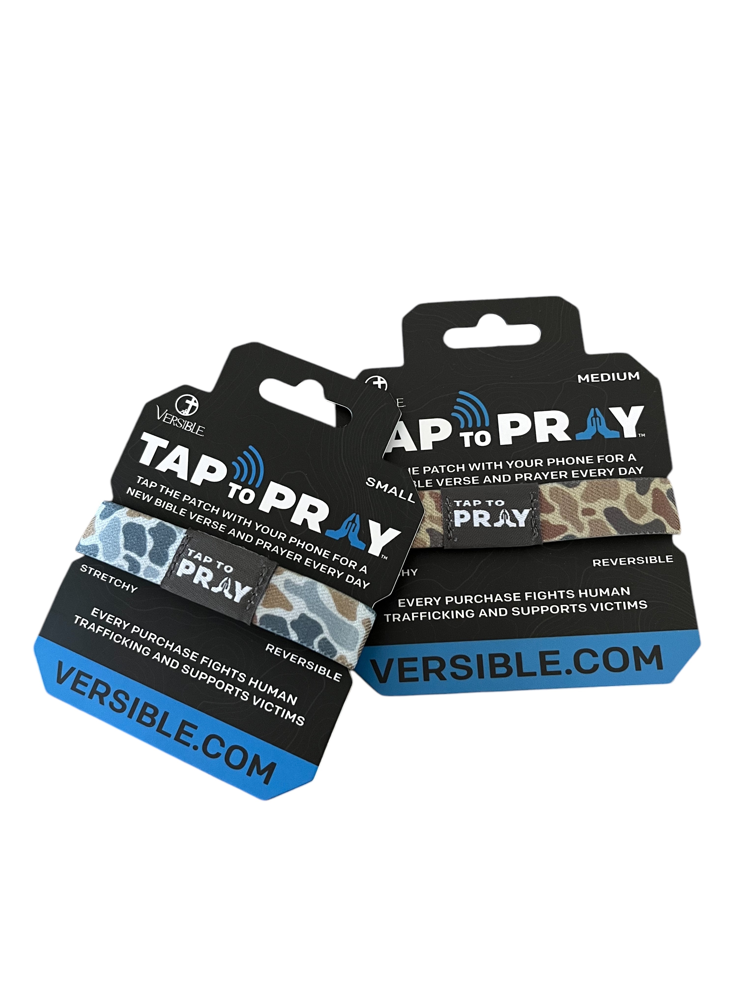 Tap To Pray® Wristband – River Rock Camo - Sahara and Copper