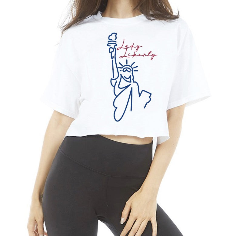 Lady Liberty Crop Tee