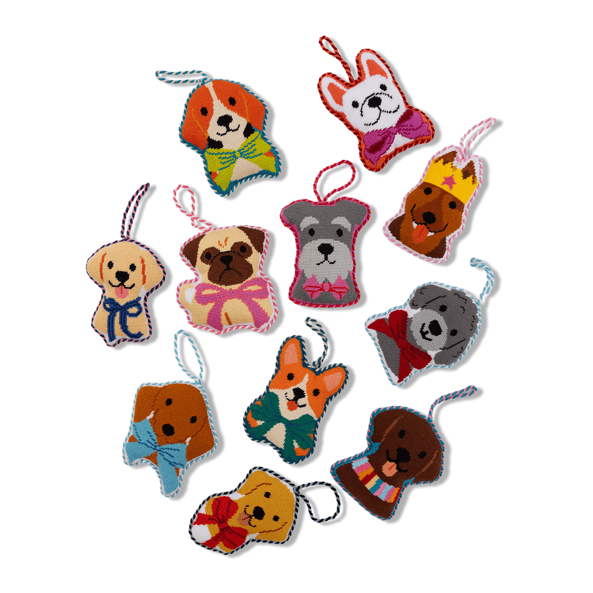 Needlepoint Icon Ornament - Corgi