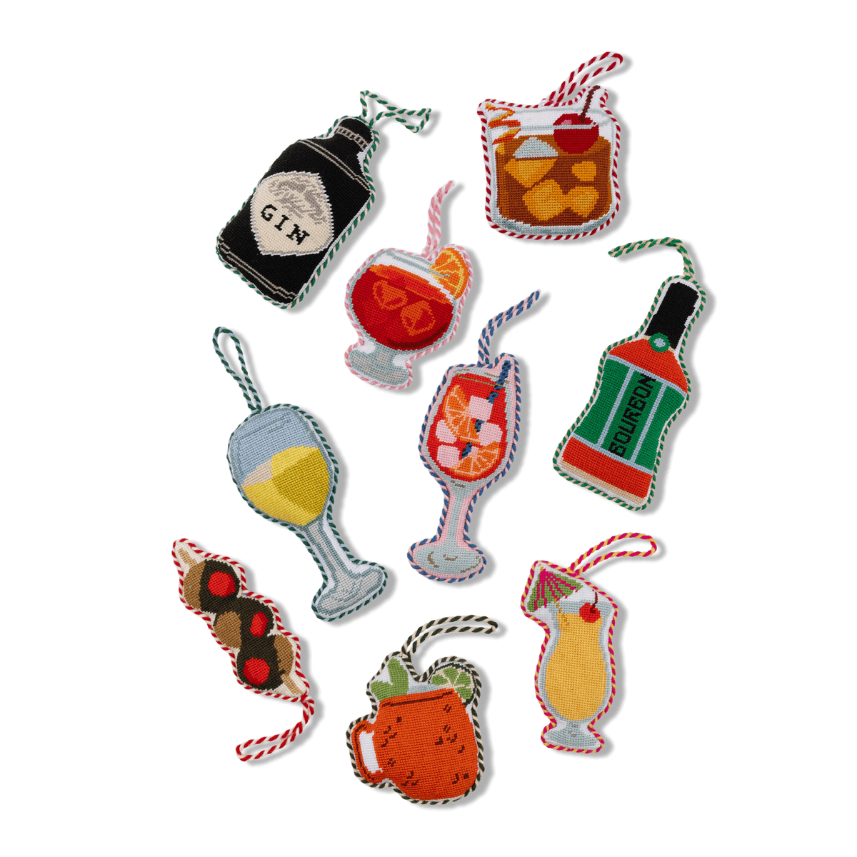 Needlepoint Icon Ornament - Old Fashioned